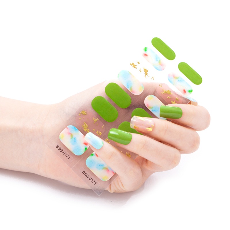 Sticker Dán Móng Tay Dạng Gel Chống Nước Bán Nguyệt Thời Trang Cổ Điển