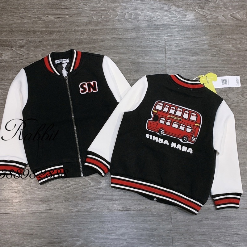 Áo bomber đen trắng