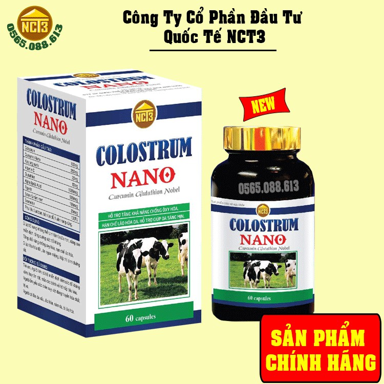 Viên sữa non COLOSTRUM NANO ( 60 viên )( Hàng chính hãng công ty NCT3 )