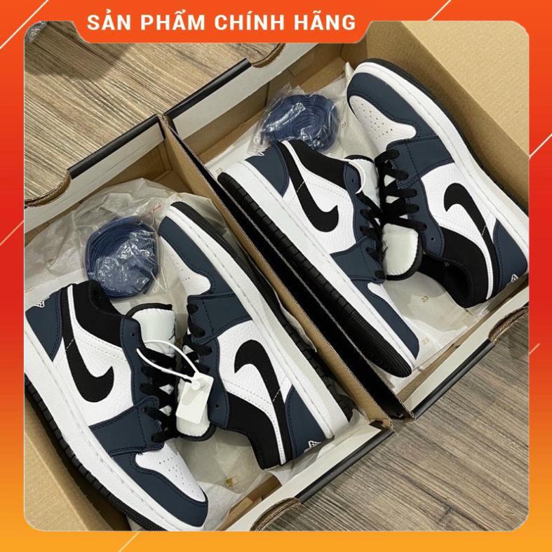 Giày 𝐉𝐨𝐫𝐝𝐚𝐧 1 low Xanh Navy, Giày JD1 low Xanh than Navy cổ thấp bản đẹp đầy đủ bill box | BigBuy360 - bigbuy360.vn