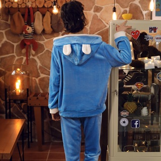 Bộ Đồ Ngủ Bông Pyjamas Tai Thỏ Doremon Doraemon