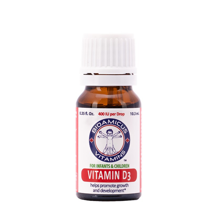Bioamicus Vitamin D3 Nhập Khẩu Chính Hãng - Tăng khả năng hấp thu canxi cho xương chắc khỏe, chống còi xương
