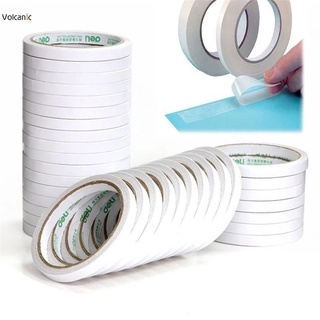 Cuộn Băng Keo Hai Mặt Siêu Mỏng Rộng 6mm Độ Dính Cao Dài 9M Màu Trắng