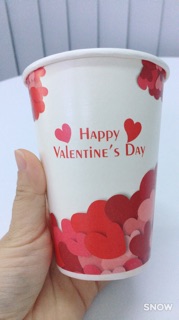 Combo 10 ly giấy Valentine kèm nắp
