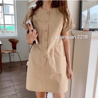 Váy thô hàn 5 khuy túi chéo 2372