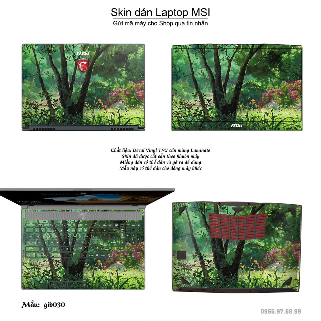 Skin dán Laptop MSI in hình Ghibli movies (inbox mã máy cho Shop)