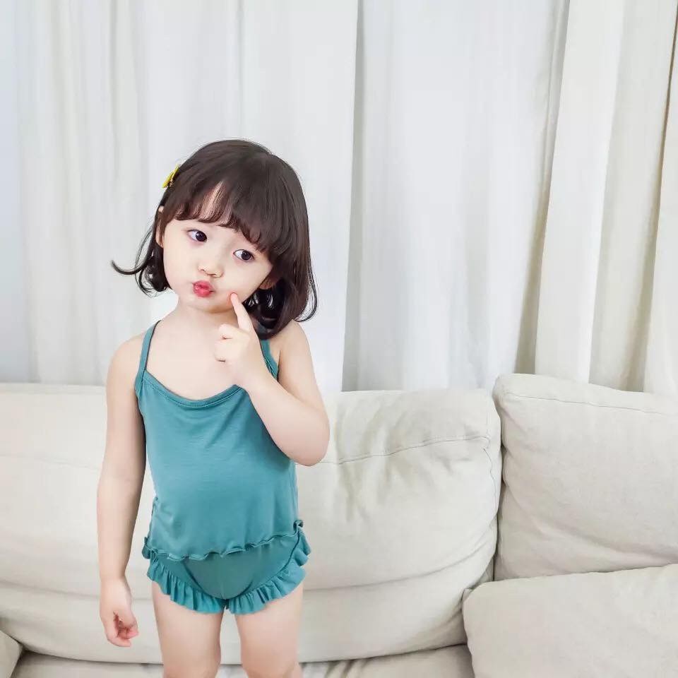 Váy Cho Bé GáiĐầm Xòe 2 dây xinh xắn cho bé gái từ 1 đến 5 tuổichất thun lạnh mềm mát cho bé mặc hè