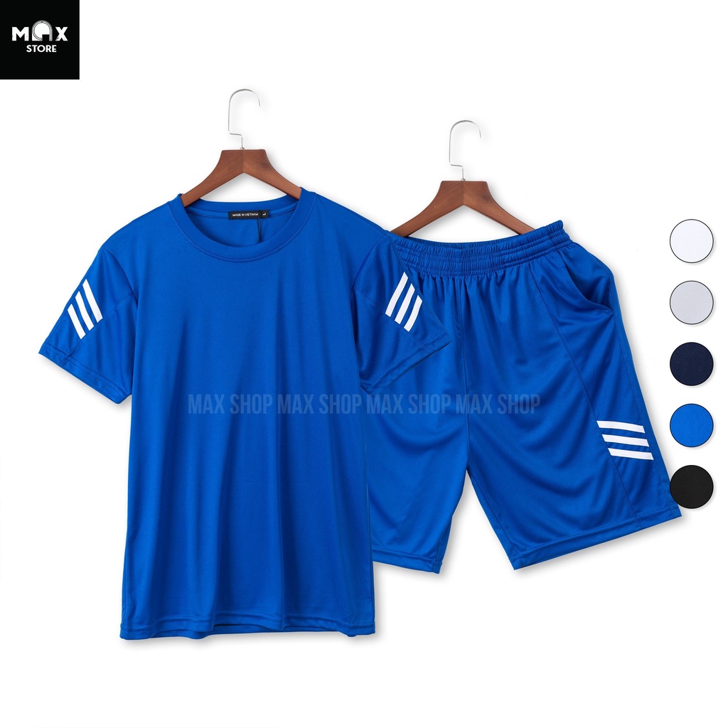 Bộ thể thao nam,bộ quần áo thể thao nam chất thun co giãn, 5 màu trẻ trung năng động full size Mã KAAMax