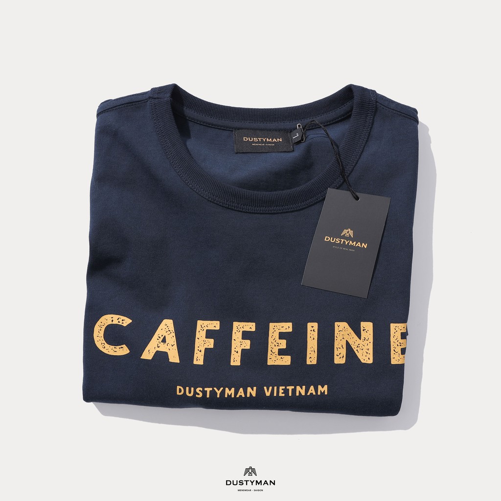 Áo Thun Nam In Hình Cổ Điển Caffeine DUSTYMAN - Vải 100% Cotton - Form Regular Fit