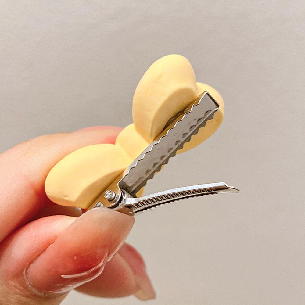 Kẹp Tóc Mỏ Vịt Bằng Resin Màu Kem Phong Cách Hàn Quốc Thời Trang Dành Cho Bạn Gái BERNARDO