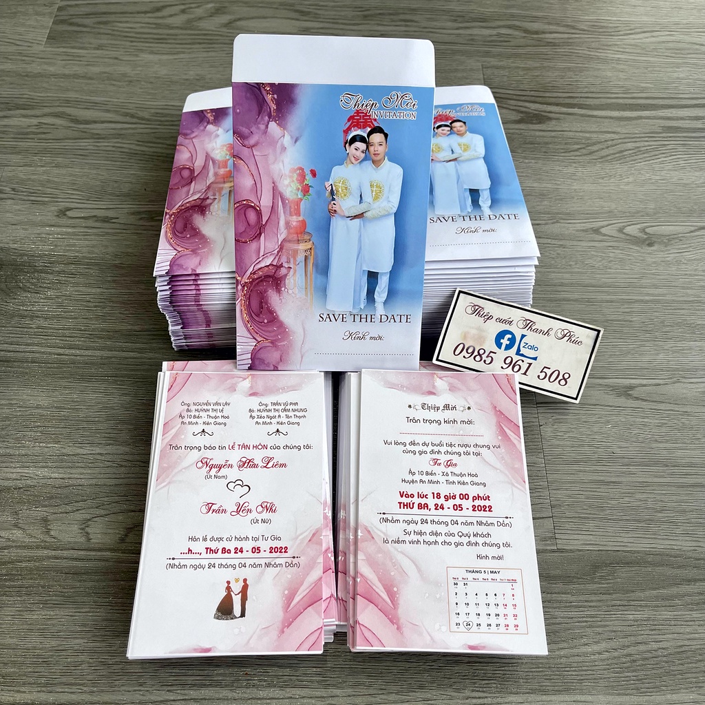 THIỆP CƯỚI PHONG BÌ IN ẢNH VIP 2