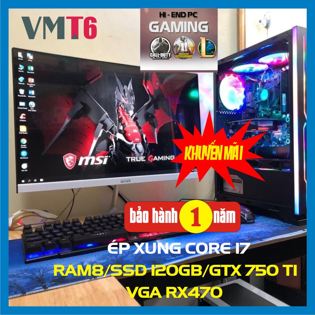 BỘ MÁY TÍNH CHƠI GAME LED 8 PUBG MOBILE,LoL,GTA V, Battlefield 1, Battlefield 4- BẢO HÀNH 12 THÁNG ! | BigBuy360 - bigbuy360.vn