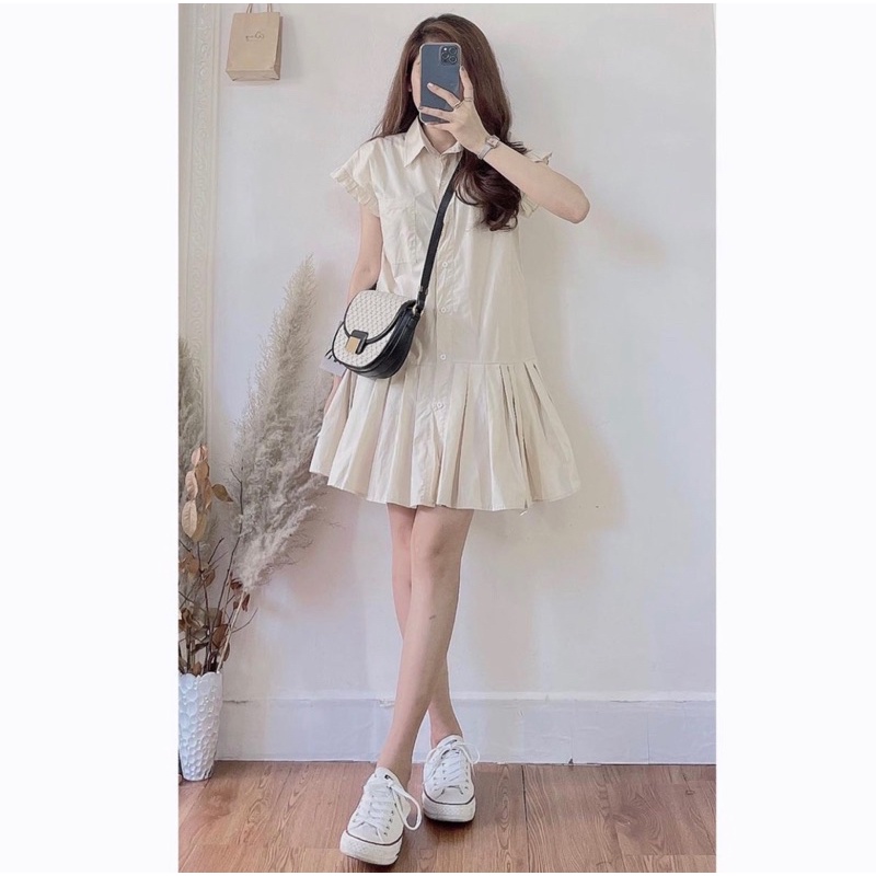 Váy sơmi thiết kế ĐUÔI CÁ phong cách Hàn Quốc (video/sẵn) | BigBuy360 - bigbuy360.vn