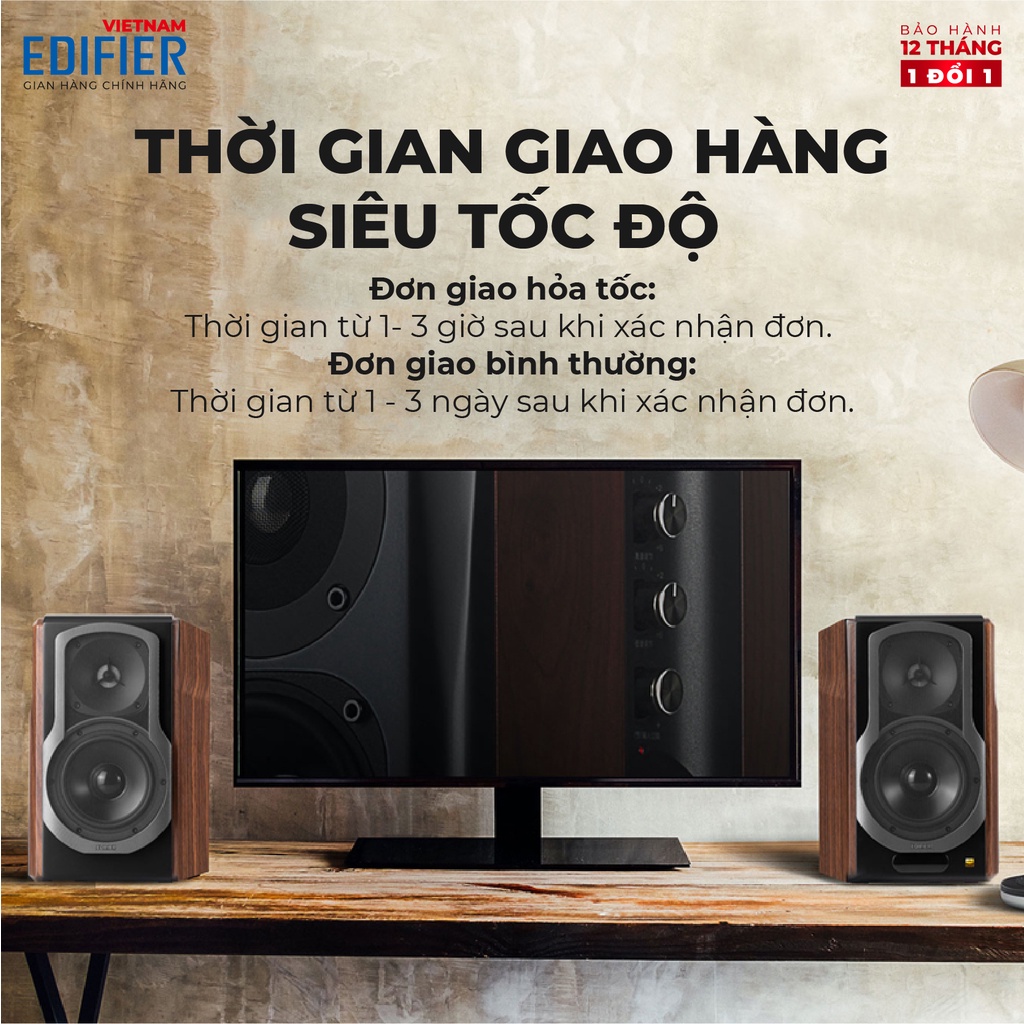 Bộ loa Bluetooth Bookshelf Hifi cao cấp EDIFIER S2000MKIII | Công nghệ aptX | Bluetooth 5.0