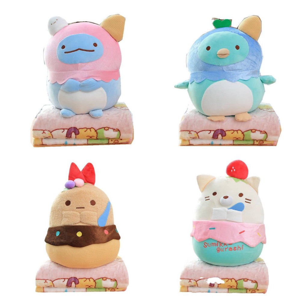 Chăn Gối Nhồi Bông Mềm Mại Hình Sumikko Gurashi Đáng Yêu