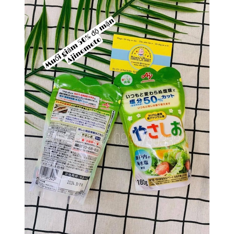 Muối nhạt giảm 50% độ mặn Ajinomoto Nhật Bản