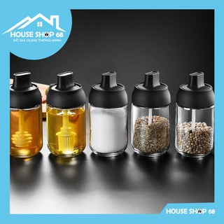 ⭐hot 2021⭐hũ thủy tinh đựng gia vị cao cấp 👉kèm thìa 👉chống ẩm