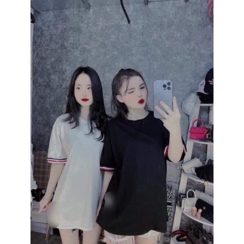 Áo phông thụng phối tay ba sọc TC11