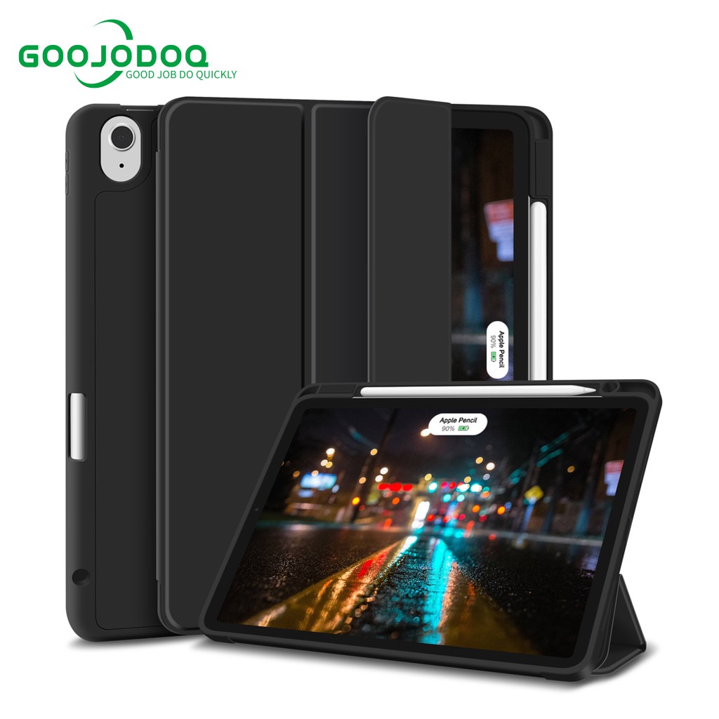 Bao Da Máy Tính Bảng Goojodoq Nắp Gập Ba Khúc Mặt Nhám Có Ngăn Đựng Bút Cảm Ứng Dành Cho Ipad New Air 4 10.9 2020
