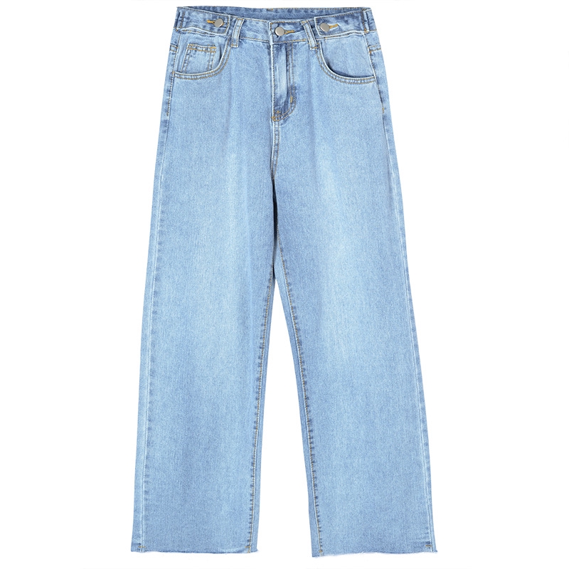 Quần jean ống rộng lưng cao phong cách Hàn Quốc | BigBuy360 - bigbuy360.vn