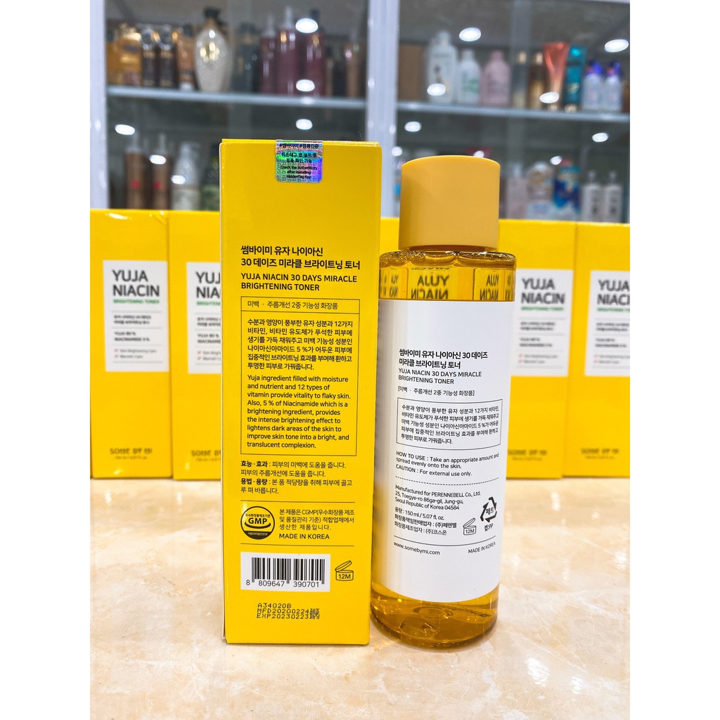 (150ml) Nước Hoa Hồng Sáng Da Some By Mi Yuja Niacin 30 Days Miracle Brightening Toner