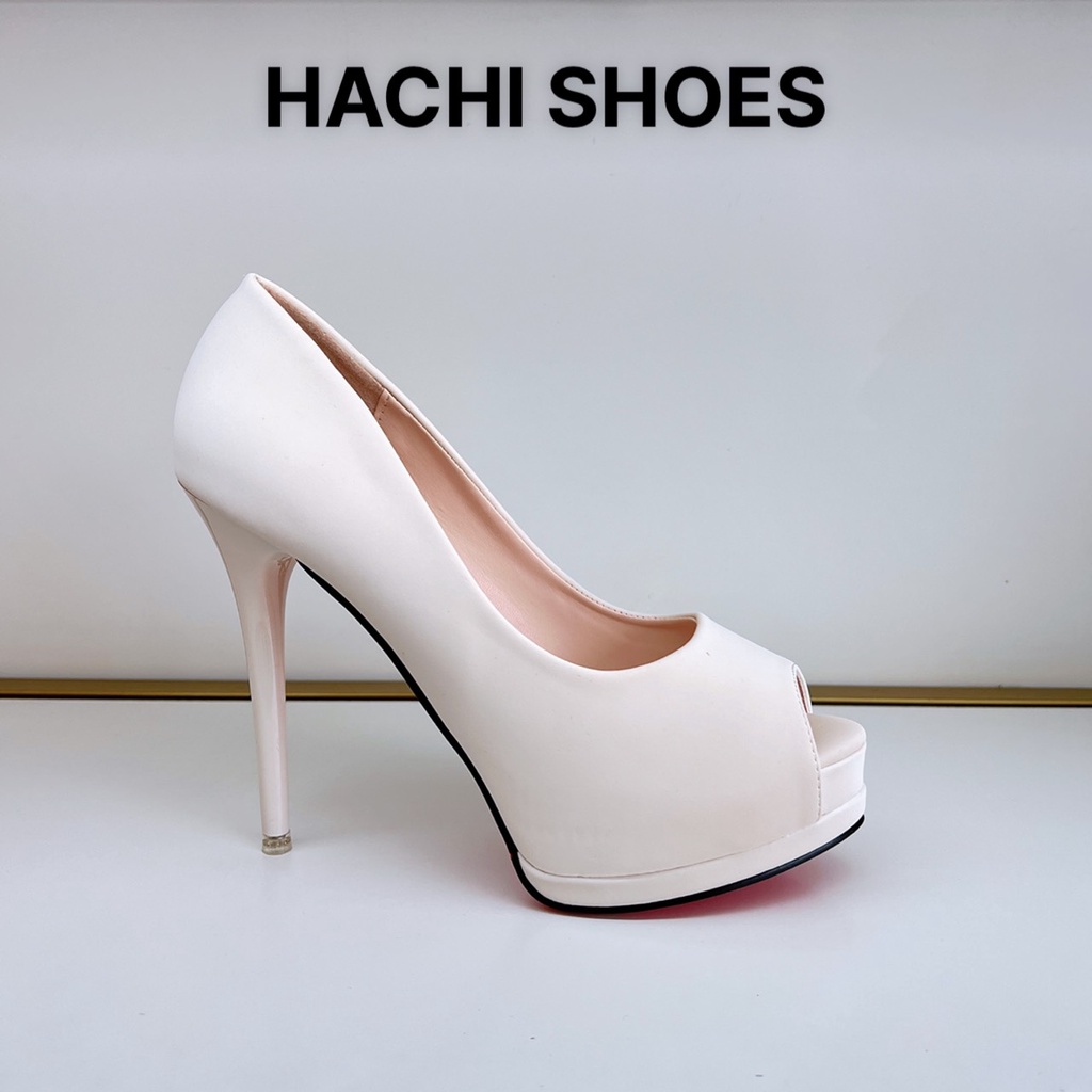 Giày Cao Gót Nữ Đế Đúp Hở Mũi Cao 12p size 34-38 fulbox 29239-20