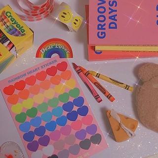 Set Sticker Dán Hình Trái Tim