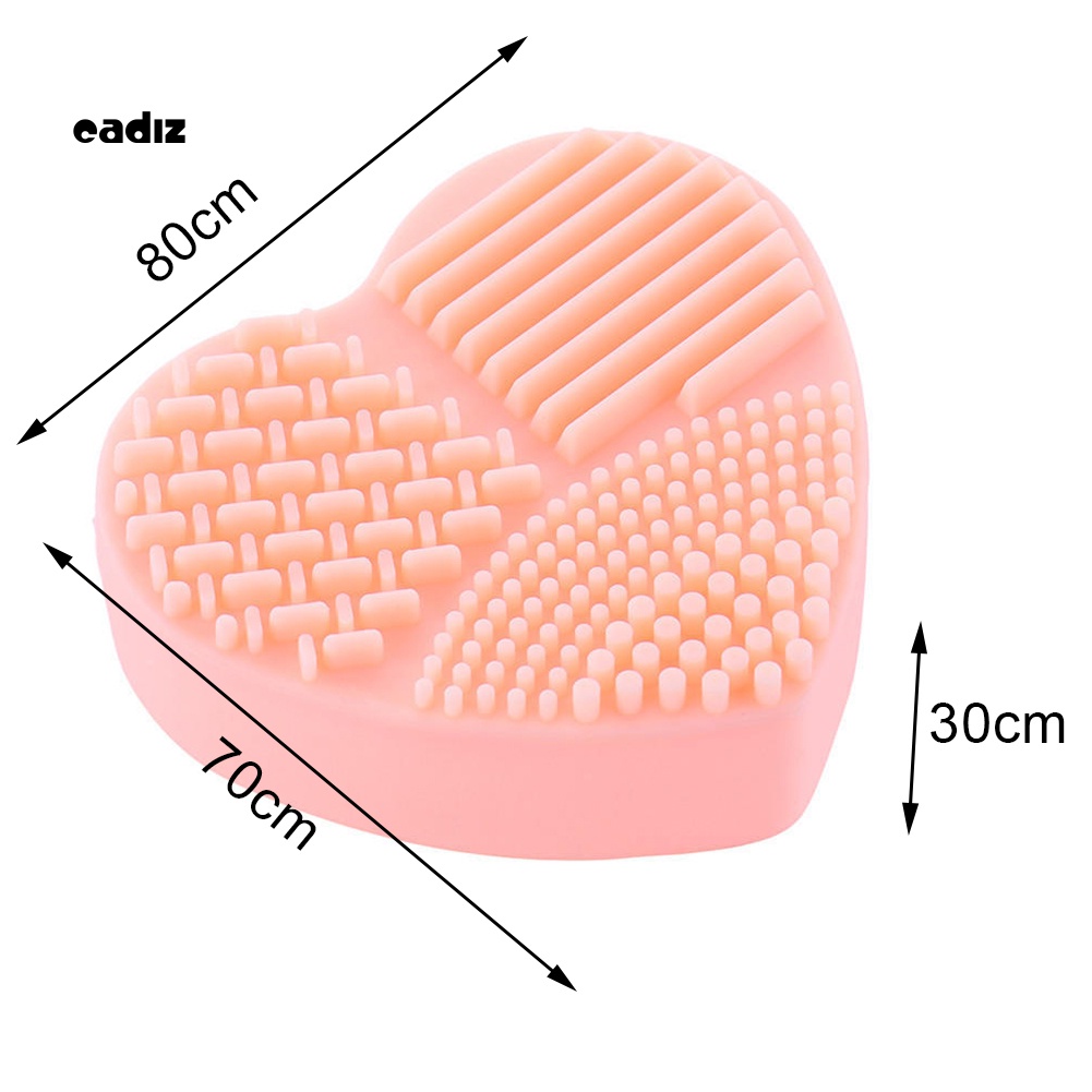 Miếng Silicone Vệ Sinh Cọ Trang Điểm Hình Trái Tim