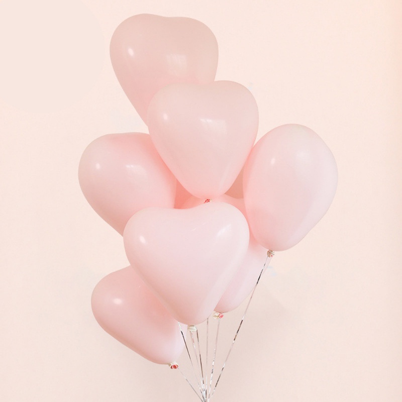 Set 50 Bong Bóng 10 Inch Hình Trái Tim Nhiều Màu Sắc Dùng Để Trang Trí Tiệc Sinh Nhật / Đám Cưới / Valentine