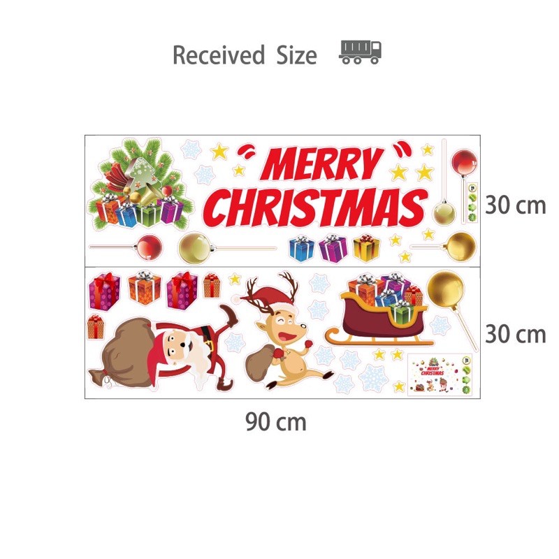 Decal dán tường Noel - Các bạn Noel chơi rượt đuổi
