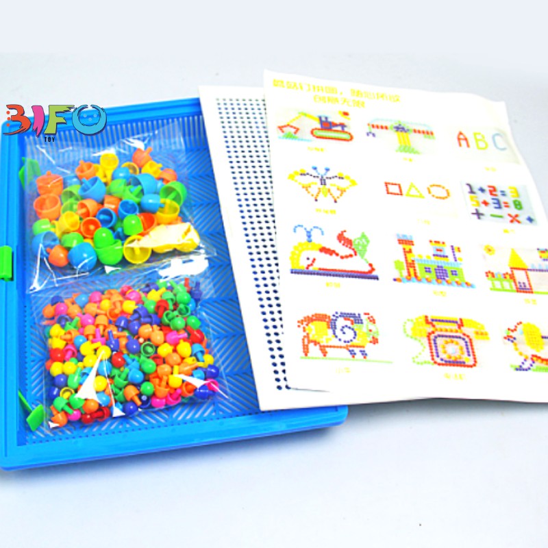 Bộ xếp hình cho bé hình nấm 296 chi tiết giúp bé phát triển trí thông minh sáng tạo