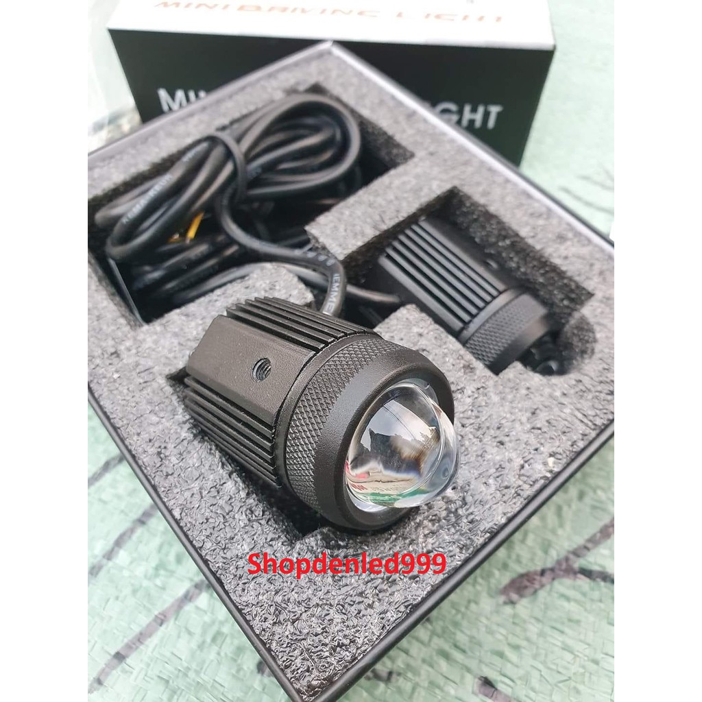 Đèn Trợ Sáng Mini Bi cầu 2 màu M1 Cos vàng - Pha trắng Chuẩn Loại 1 BH 1 năm