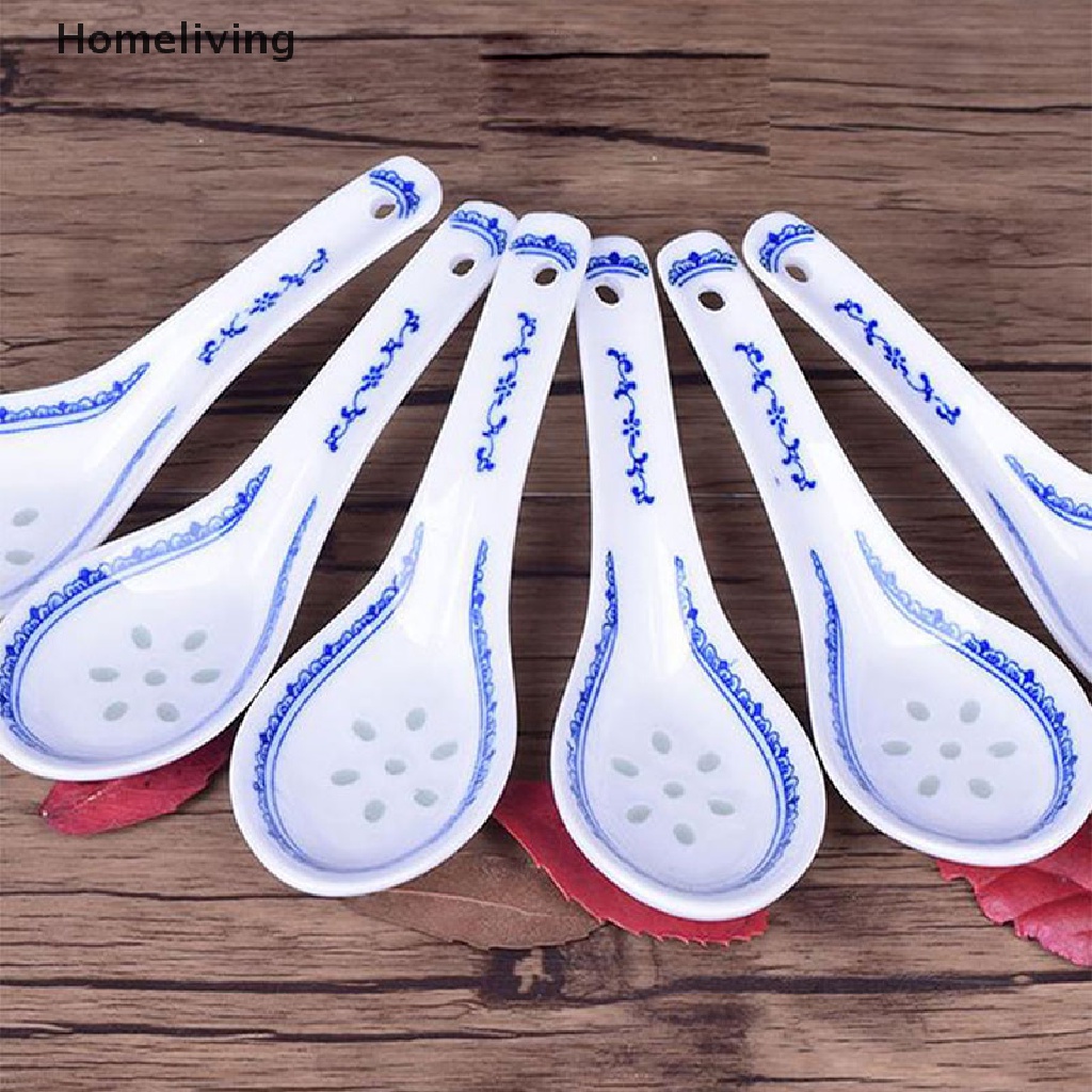 Muỗng súp bằng sứ phong cách Trung Quốc tiện dụng cho nhà bếp