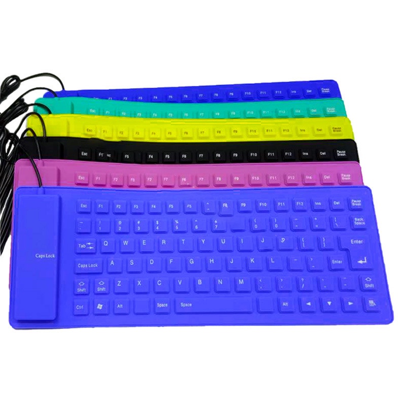 Bàn Phím Silicone 85 Nút Có Thể Gấp Gọn Chống Nước Chống Bụi Cho PC Notebook Laptop