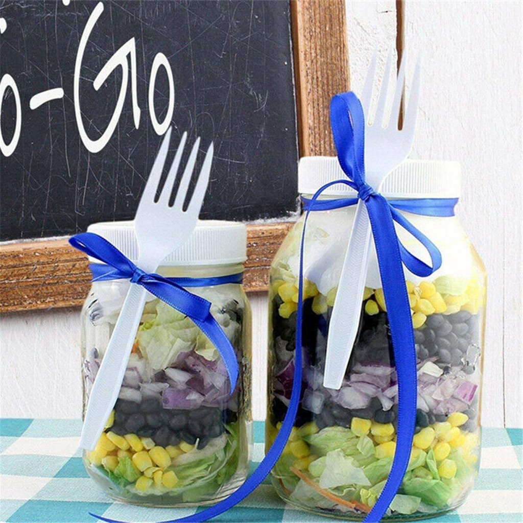 .Bộ 10 Nắp Vít Miệng Bằng Nhựa Thay Thế Chuyên Dụng Cho Lọ Mason Jars