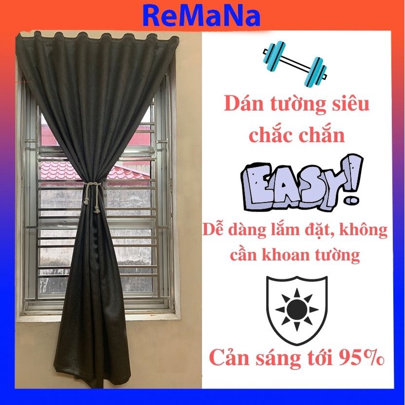 Rèm dán tường chống nắng Remana, rèm cửa sổ dán tường, màn dán tường cho giường tầng