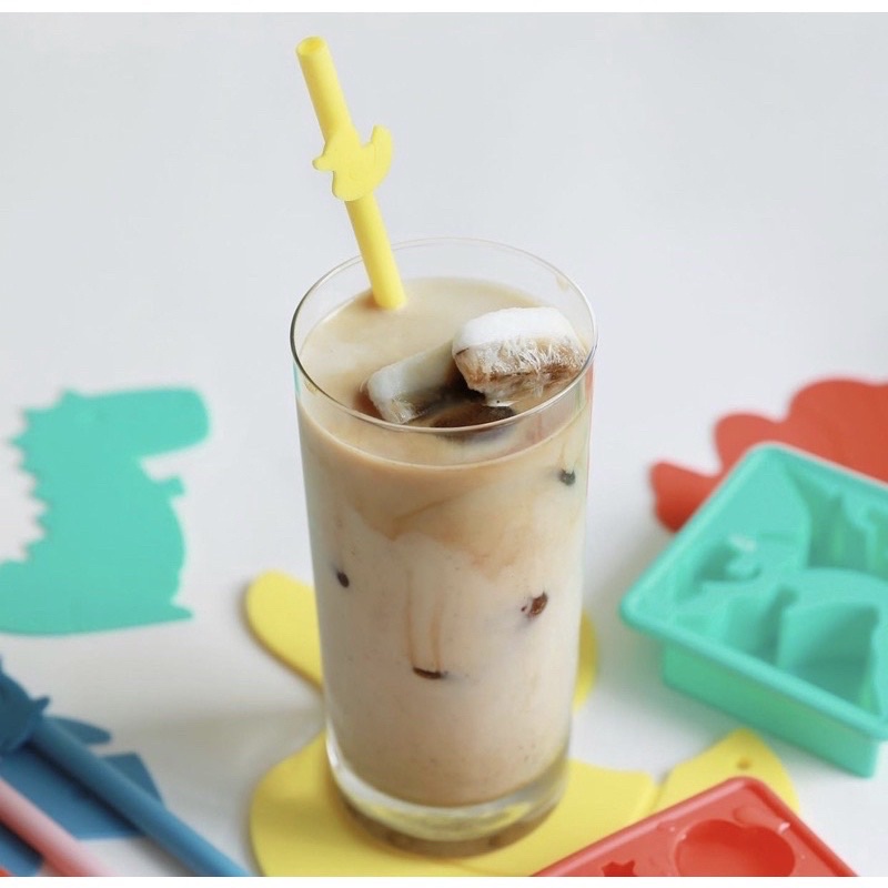 Set 3 Ống Hút Eeeek 100% Silicone Hàn Quốc Siêu Mềm An Toàn Cho Bé