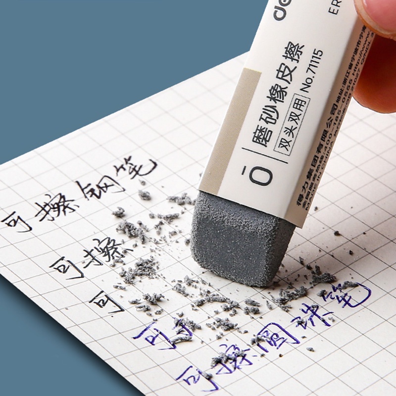 Deli. Cục Tẩy Hai Đầu Màu Lì TPR Tiện Dụng