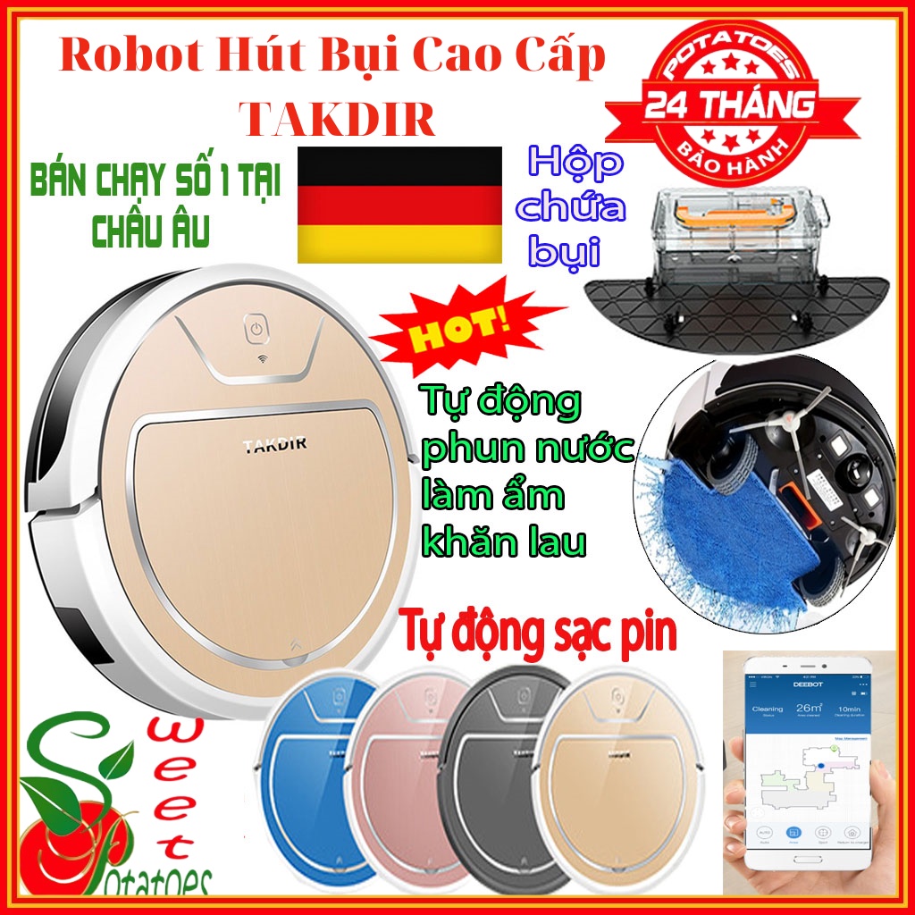 𝓱𝓸̉𝓪  𝓽𝓸̂́𝓬Robot hút bụi lau nhà cao cấp E04 thông minh, tự sạc pin điều khiển từ xa, kết nối với App điện thoại