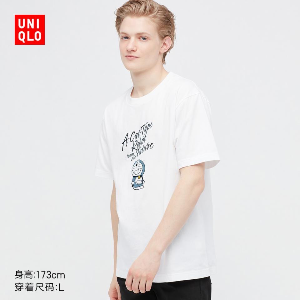 Hàng Có Sẵn Áo Thun Uniqlo UT Hình Doraemon Mặc Áo Ngắn Tay Màu Tím Cho Nam Nữ 447390 ®️