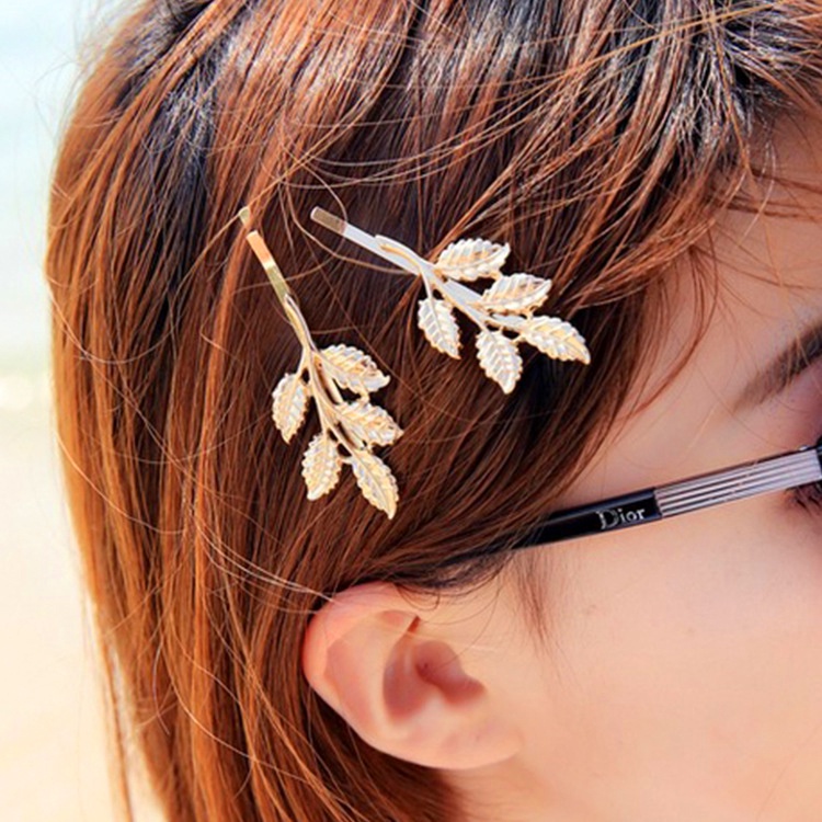 Kẹp tóc lá cây cherry nữ tính thời trang nhiều mẫu giá rẻ hot K00