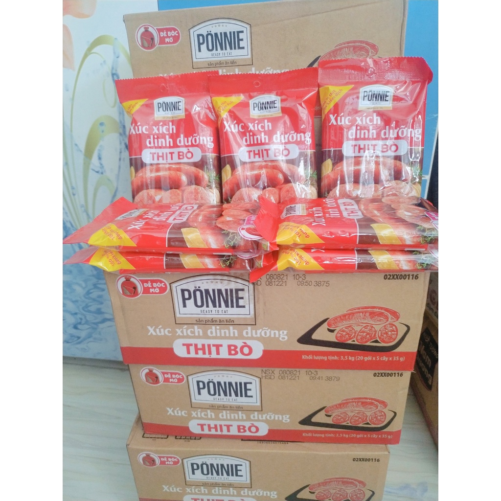 Xúc Xích Ponnie Thịt bò mới ( 175gr)