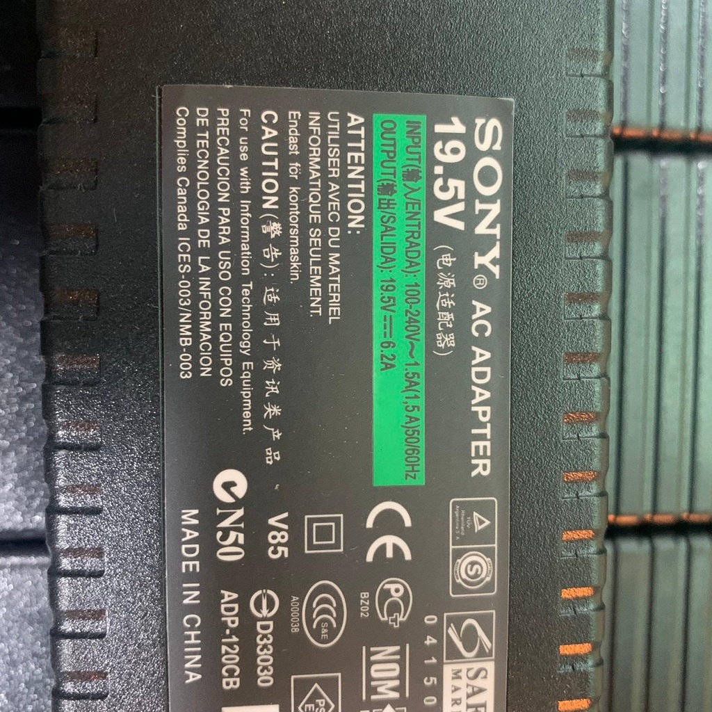 Nguồn TV SONY 19.5V 6.2a loại 120W Nội địa SIêu Bền có chống cục chống nhiễu bảo vệ Adaptor