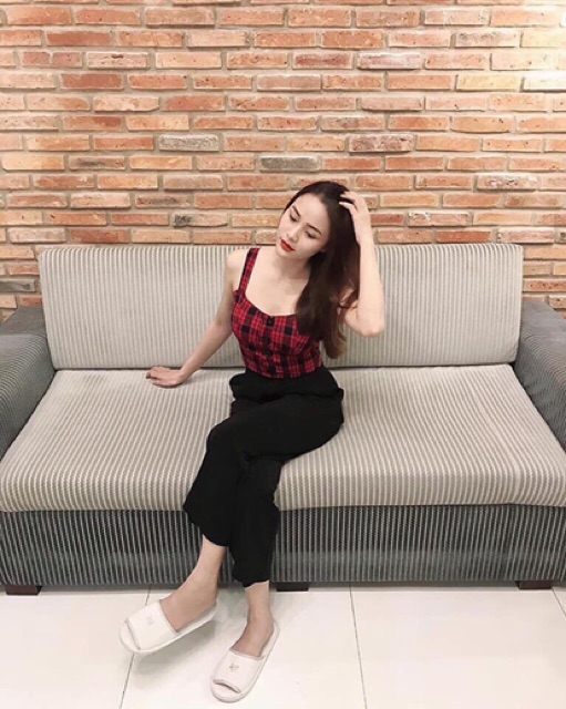 Set quần cát hàn phối áo kate HÌNH THẬT TRẢI SÀN, LƯNG BO THUN