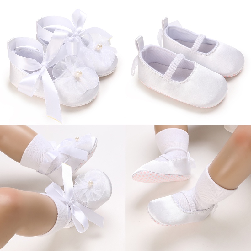 Giày Công Chúa Đế Mềm Thoáng Khí Thoải Mái Cho Bé Gái 0-18 Tháng Tuổi