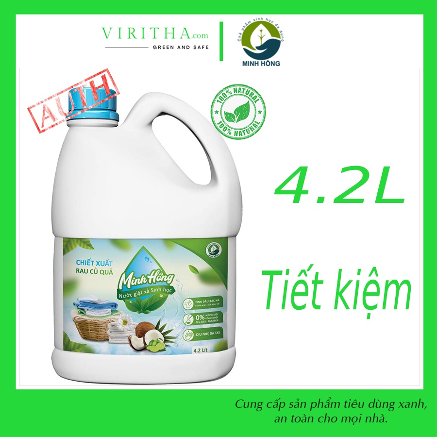 Nước Giặt Hữu cơ Organic Minh Hồng chai 4.2L