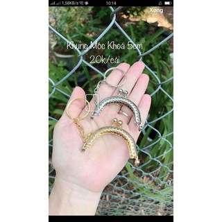 Khung túi mini 5cm có móc khóa phụ kiện handmade làm túi nhỏ đựng tỏi cho bé