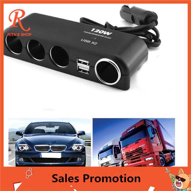 Bộ sạc xe hơi 4 cổng usb + bật lửa điện tử
