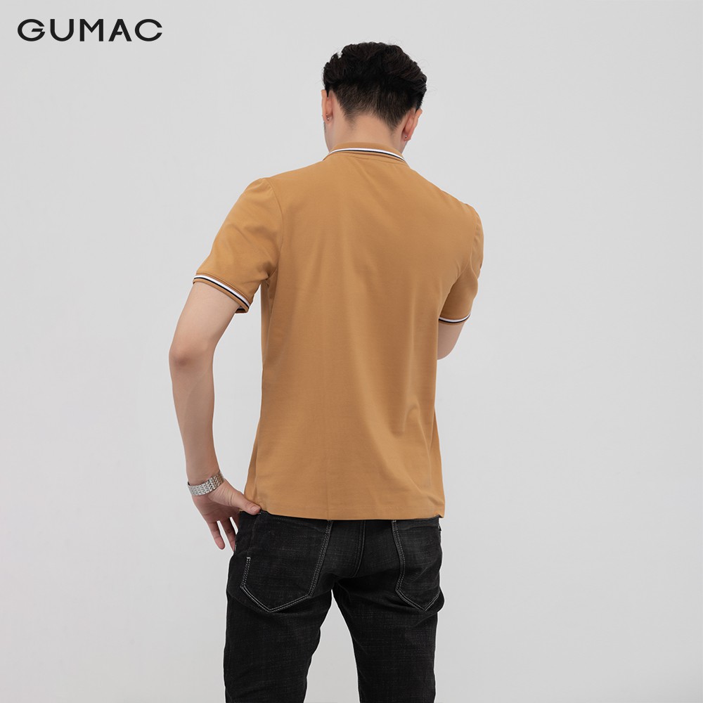 Áo thun polo nam phối viền bo GUMAC đủ màu, đủ size, trẻ trung ATNB1188 | BigBuy360 - bigbuy360.vn