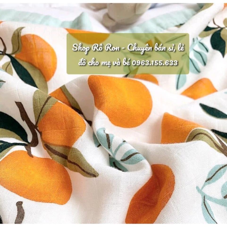 Chăn xô sợi tre 4 lớp - Chăn sợi tre bo viền MANNY 1m1*1m3